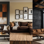 Brown and Black Living Room